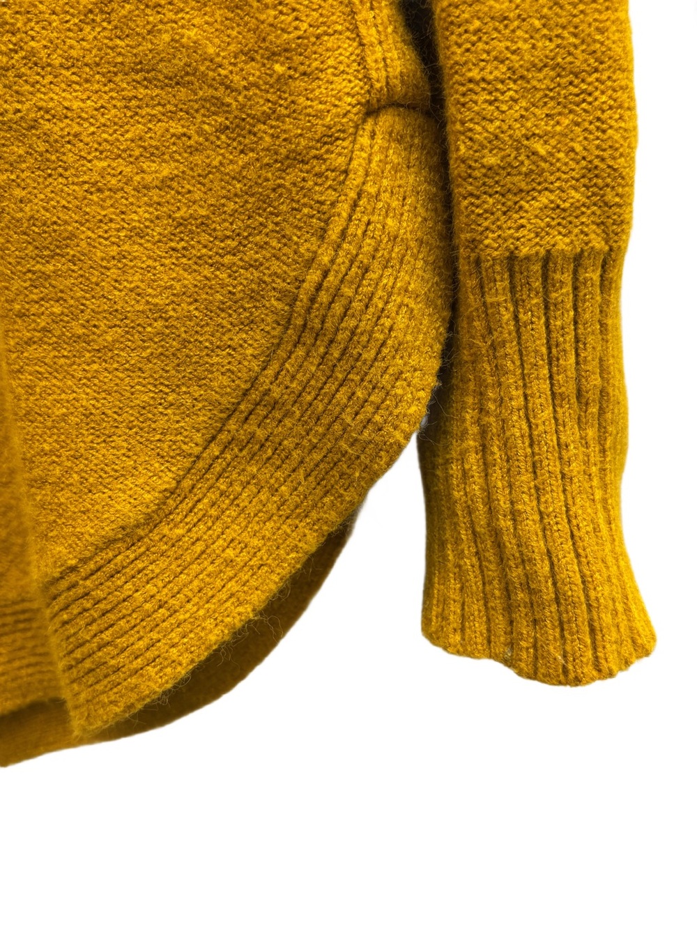 Anthropologie Mustard Yellow Cowl Neck Tunic Sweater Size Medium - Picture 4 of 7
